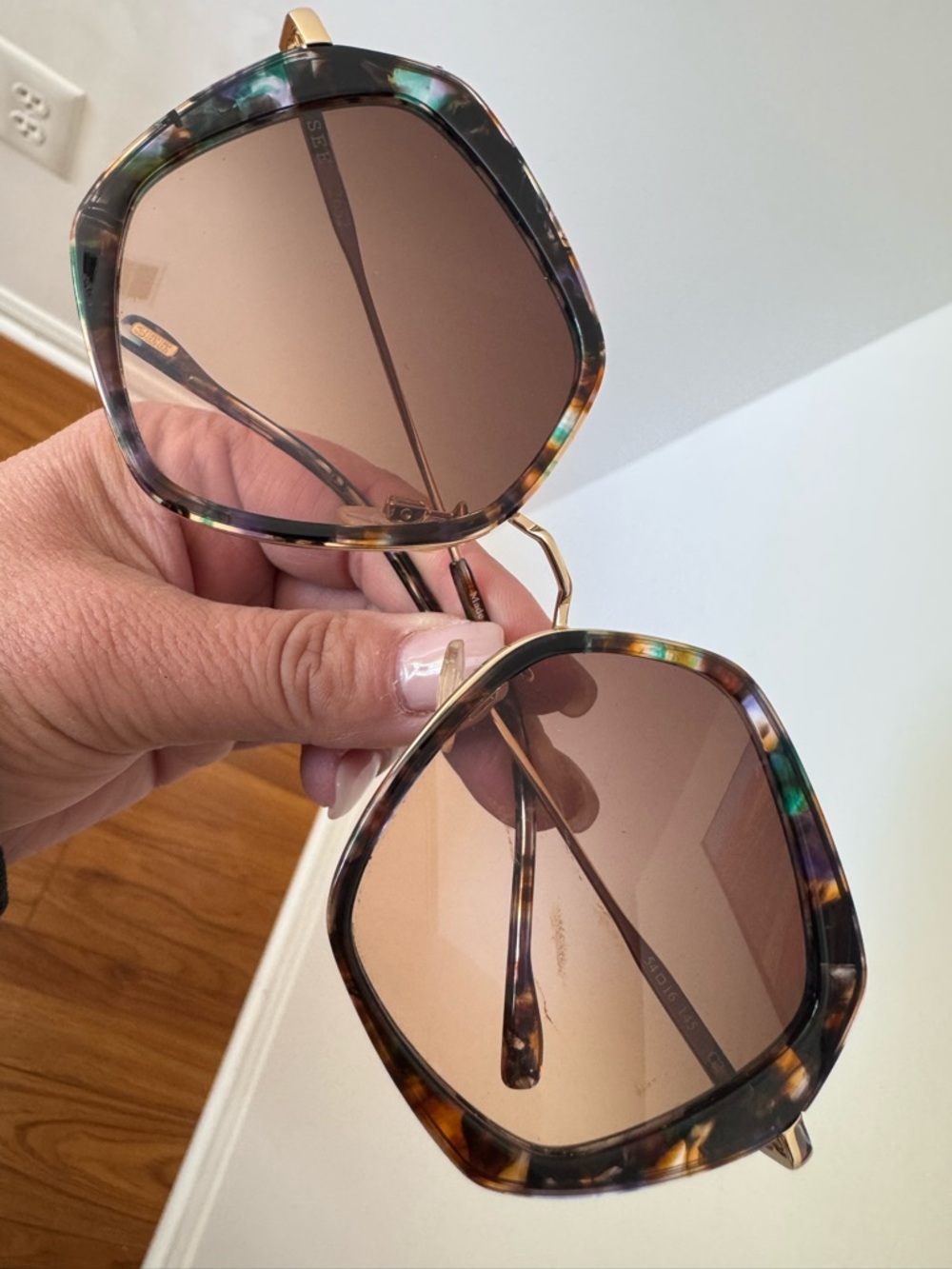 SEE Women's Multi-Tone Tortoiseshell Oversized Sunglasses - Brown Lenses